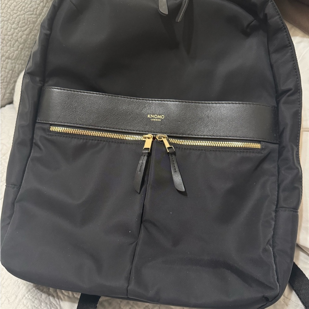 Knomo London Beauchamp Backpack- black with gold hardware - LIKE NEW, used once